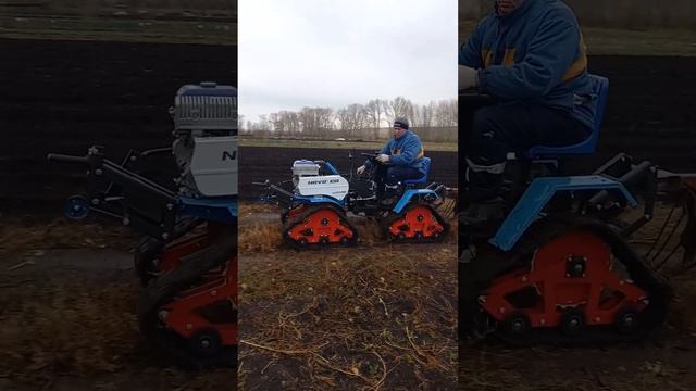 Универсальный полноприводный 4×4 гусеничный мотоблок на базе Нева мб-23 с двс Yamaha  12 л.с