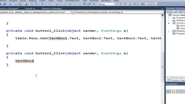 Programming C#: insert, update and delete data in datagridview without using database смотреть онлайн