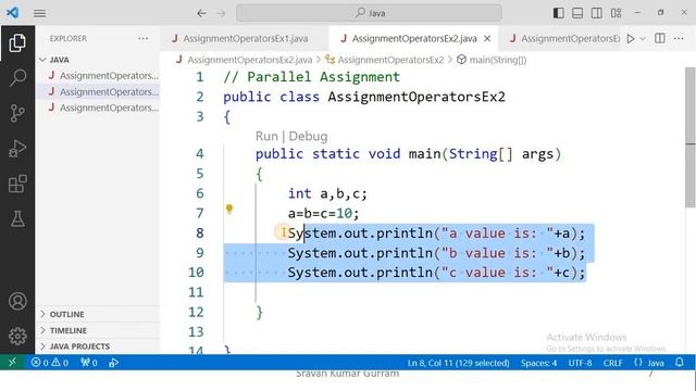 #20. Assignment Operators in Java