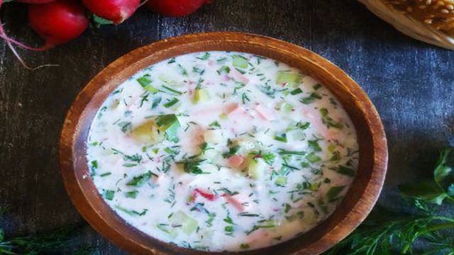 Окрошка с редисом
