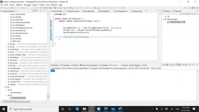 String Buffer & builder class,  creating immutable class, tostring