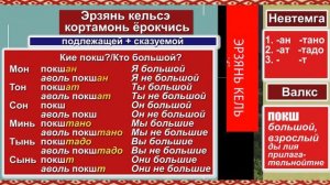 Эрзянь кельсэ кортамонь ёрокчись 1. Умение говорить на эрзянском языке