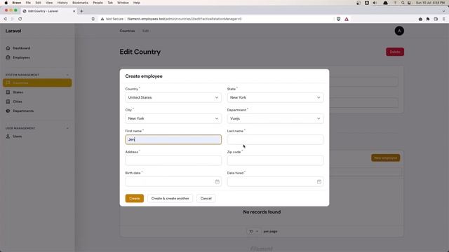 14 Employee Relation Managers Fix Form and Table - Laravel Filament Tutorial смотреть онлайн