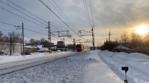 ЭП2К-335 с пассажирским поездом Самара-Екатеринбург на перегоне Уфа-Черниковка