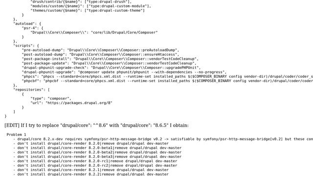 Drupal: Error updating modules with composer смотреть онлайн