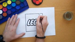 How to draw a Lego logo (Logo drawing)