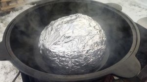 мясо в тыкве в казане