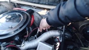 ЛУАЗ 969 . Отопитель зимой.