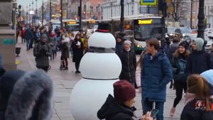 Пранк Снеговик Москва