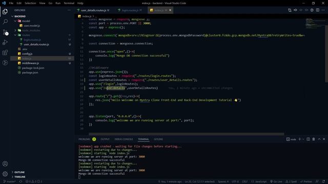 How to read data from MongoDB database|| Get endpoint creation for registered user || ShoppingApp#2