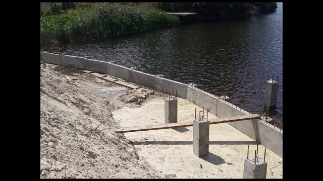 Берегоукрепление бетоном