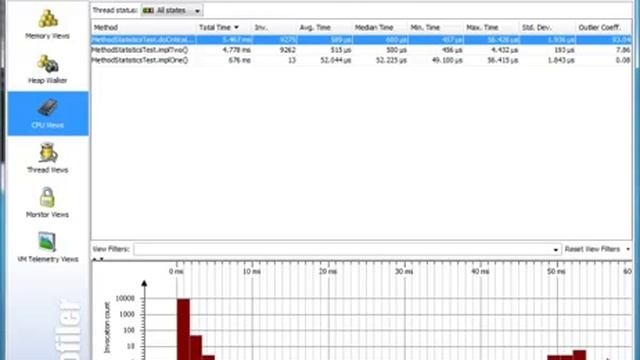 Methods statistics and exceptional method runs in JProfiler (LowRes) смотреть онлайн