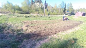 Мотоблок Агро рубит целину