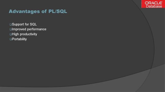 Advantages and Features of PL/SQL || Oracle Database Tutorial || PL/SQL interview question