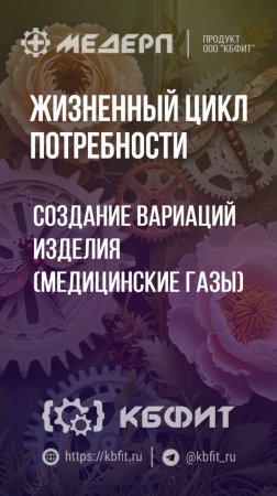 КБФИТ: МЕДЕРП. ЖЦП: Создание вариаций изделия (Медицинские газы)