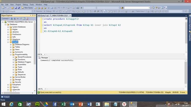 SQL Ders 45 Stored Procedure / 1 смотреть онлайн