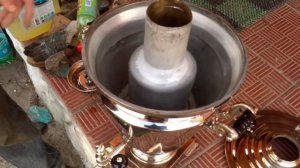 Как отреставрировать самовар своими руками? Самовар рюмка Баташева после ремонта.
