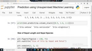 Prediction using Unsupervised Machine Learning