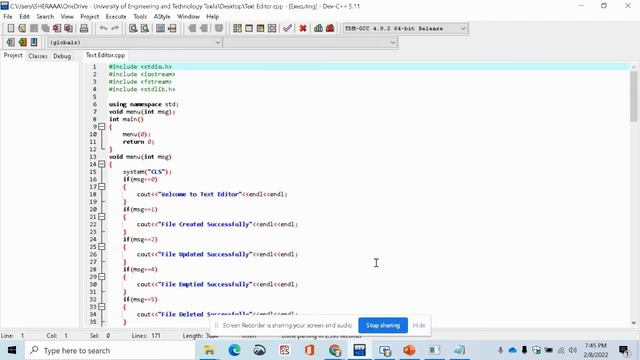 |Text Editor Project in C++ | Text Editor using file handling| #semesterprojects #c++ #filehandling