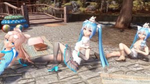 【Dance in Skyrim】Shugo Chara OP(kokoro no tamago) - Luka,Miku,Chibi Miku