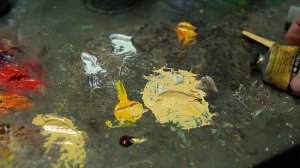 Как самостоятельно сделать неаполитанскую желтую художественную масляную краску.
