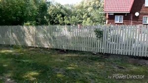 Забор из металлоштакетника (евроштакетника)  в наклон или ступенями