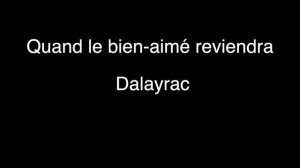 Quand le bien-aimé reviendra Piano accompaniment (D) - Dalayrac (full track)