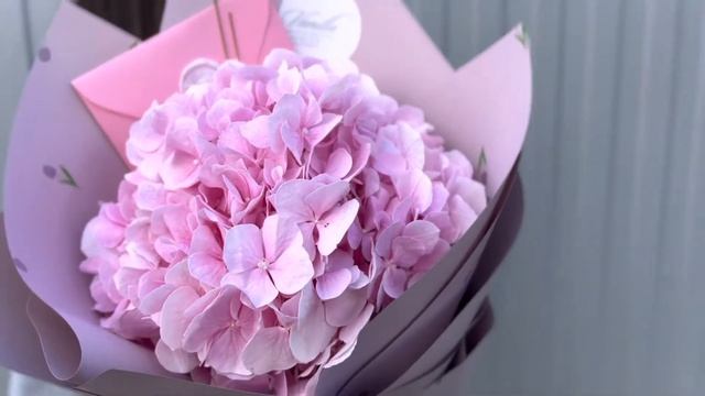Букет из розовой гортензии «Моно» смотреть онлайн