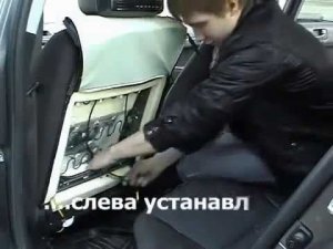Установка подголовника с монитором и DVD в автомобиль | Как установить подголовник с монитором?