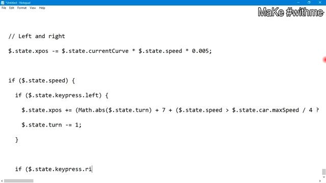 How to create your own Old School Car Racing Game in notepad | #WithMe смотреть онлайн