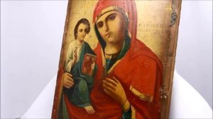 Икона старинная Богородица Праворучица. DR0298