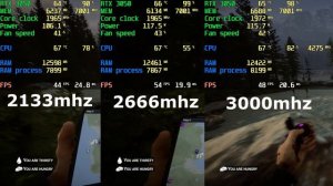 2133MHz vs 2666MHz vs 3000MHz RAM Test in Sons of The Forest.