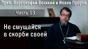 13. Не смущайся в скорби своей. О. Константин Корепанов в передаче «Читаем Добротолюбие».