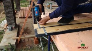 Подшивка крыши планкеном из лиственницы. Стоимость работ.