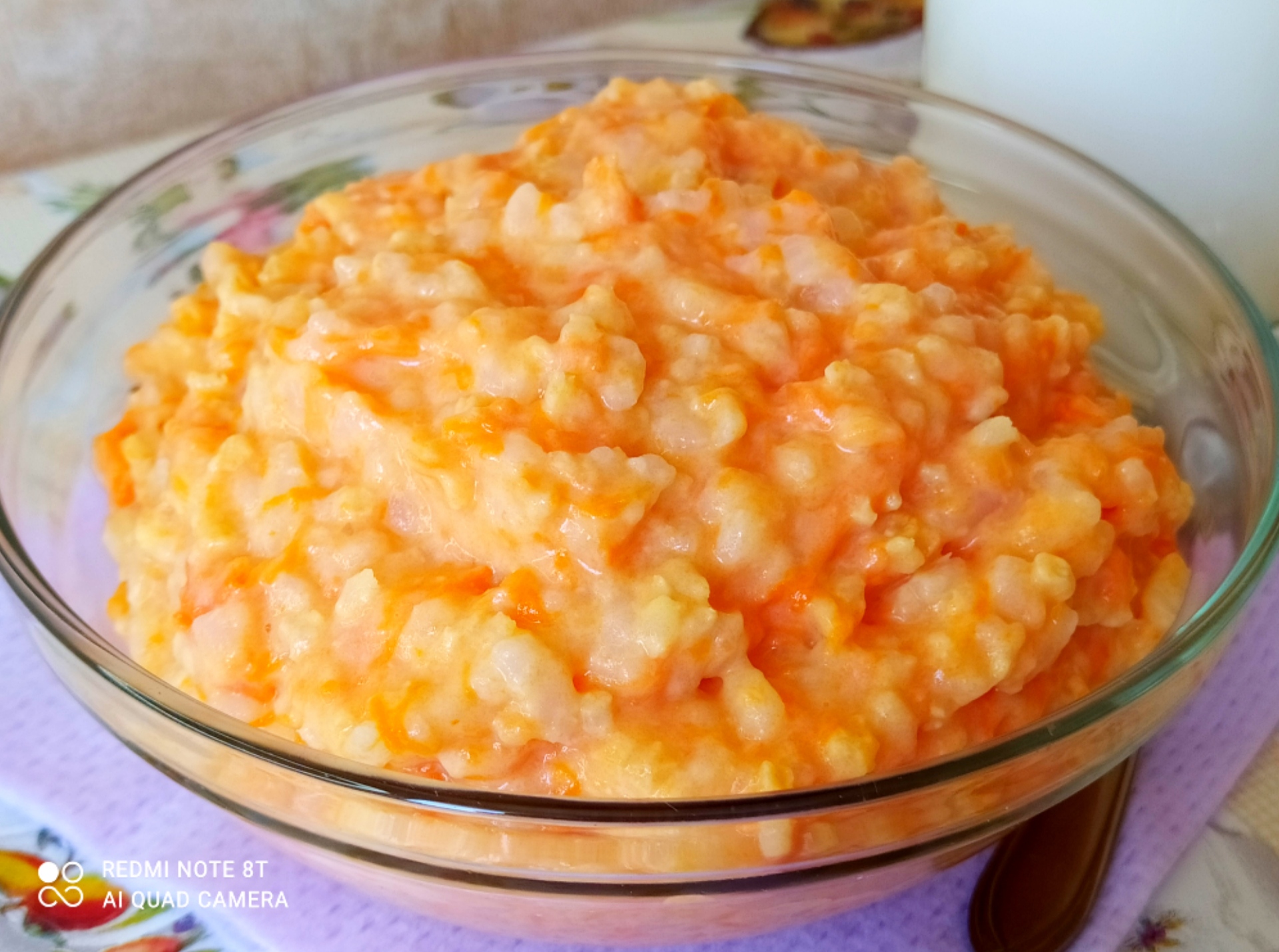 ТЫКВЕННАЯ каша с РИСОМ и ПШЕНОМ на молоке.