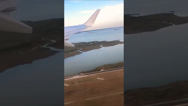 Flight departure in Venice airport Italy #shorts