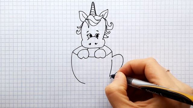 Простой рисунок #148. Как нарисовать единорога. Рисунки для срисовки в ЛД смотреть онлайн