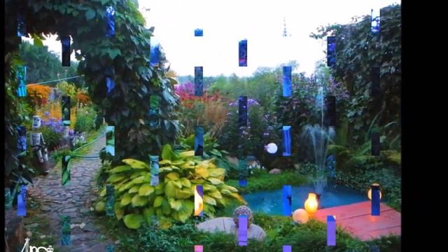 Вечернее освещение сада. смотреть онлайн