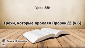 88. Грехи, которые проклял Пророк ﷺ (ч.6)