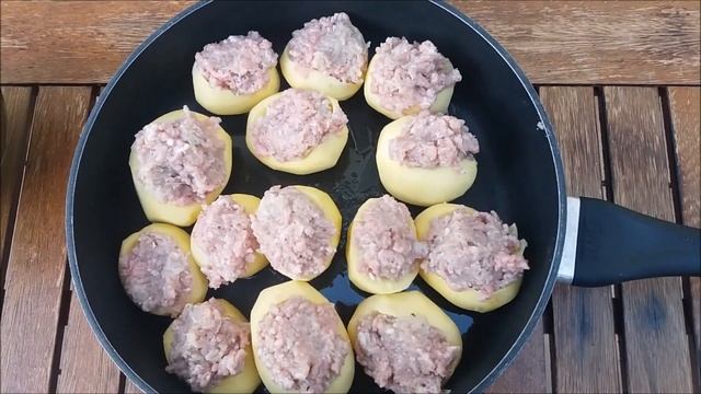 Фаршированный картофель "Поросята". Простой и бюджетный вариант!/Gefüllte Kartoffeln mit Hackfleisc