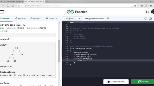 Check if all Leaf Nodes are at same level in Binary Tree | GFG смотреть онлайн