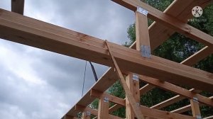 ферма перекрытия из дерева.Продолжаю стойку...