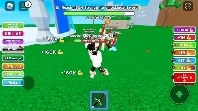 Roblox режим 999.999QX Swordman Simulator смотреть онлайн
