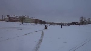 Снегоход-мотоцикл одноколейный из Минска своими руками