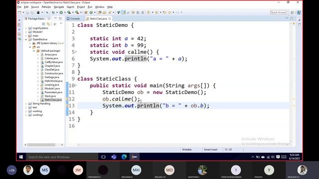 static final and Outer Inner class session 7 смотреть онлайн