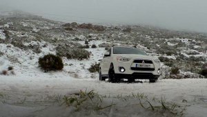 MITSUBISHI ASX  OUTLANDER SPORT  RVR  TEST on SNOW YOKOHAMA GEOLANDAR G015 AT's