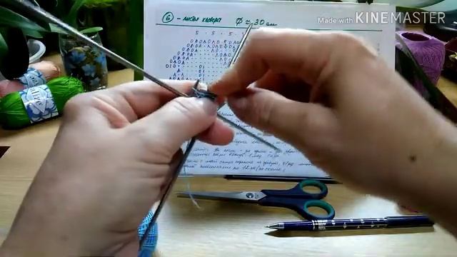 Ажурные салфетки спицами. Салфетка 6 (часть 1)