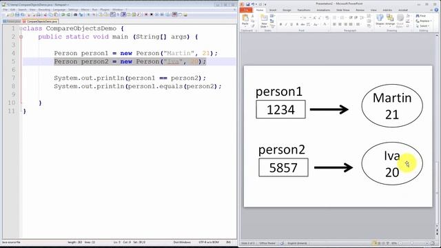 Java Tutorial - Compare Objects - Equality Operator Vs Equals Method