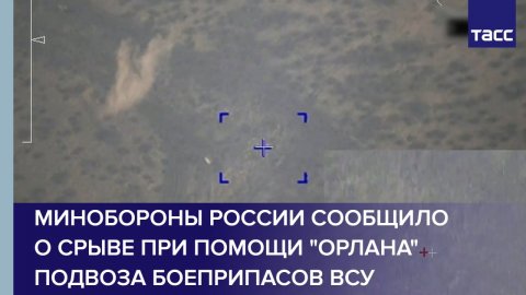 Минобороны России сообщило о срыве при помощи "Орлана" подвоза боеприпасов ВСУ