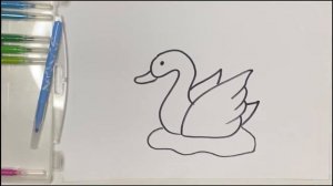 How to draw swan/Oqqushni qanday chizish mumkin/Как нарисовать лебедя